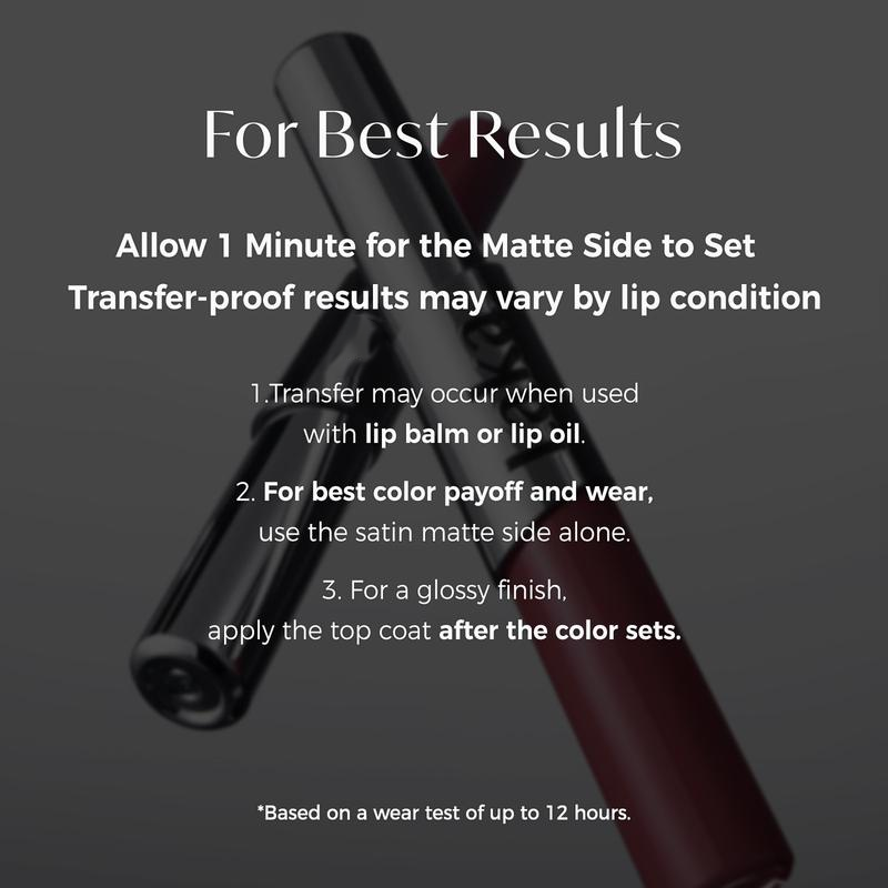 Perfect Twin Lip — Dual-Ended Liquid Lipstick with Velvet Matte Color and Glossy Shine