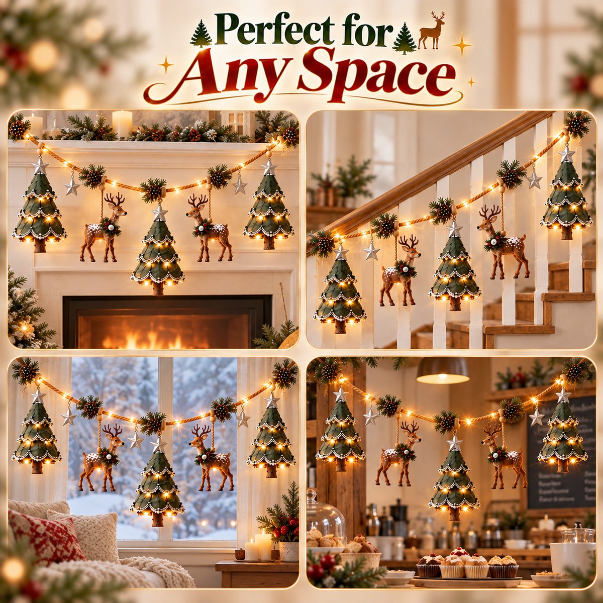 ✨Last Day 70% OFF✨Lighted Woodland Christmas Garland