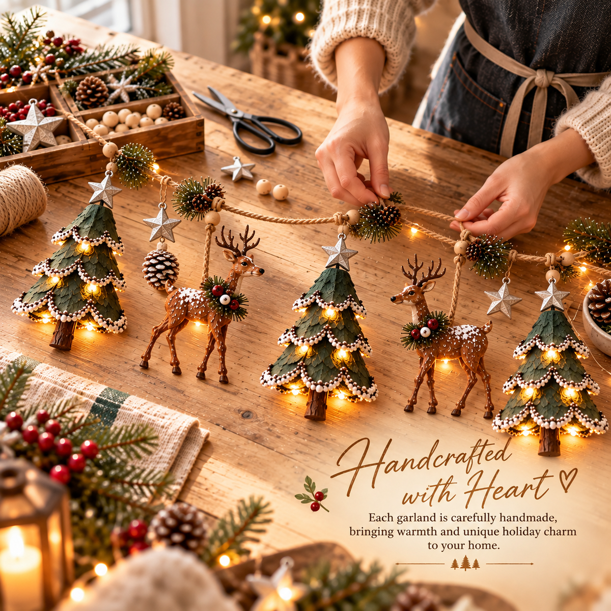 ✨Last Day 70% OFF✨Lighted Woodland Christmas Garland