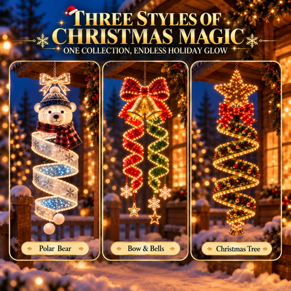 🎄Last day for 70% off🎄Christmas Magic Spiral Hanging LED Light Collection
