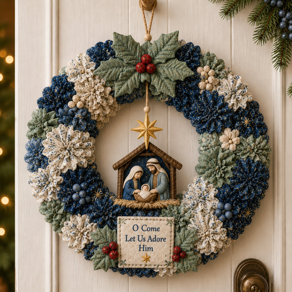 🔥70% Off Last Day -🎄 3D Fabric Poke Wreath DIY Kit