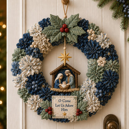 🔥70% Off Last Day -🎄 3D Fabric Poke Wreath DIY Kit