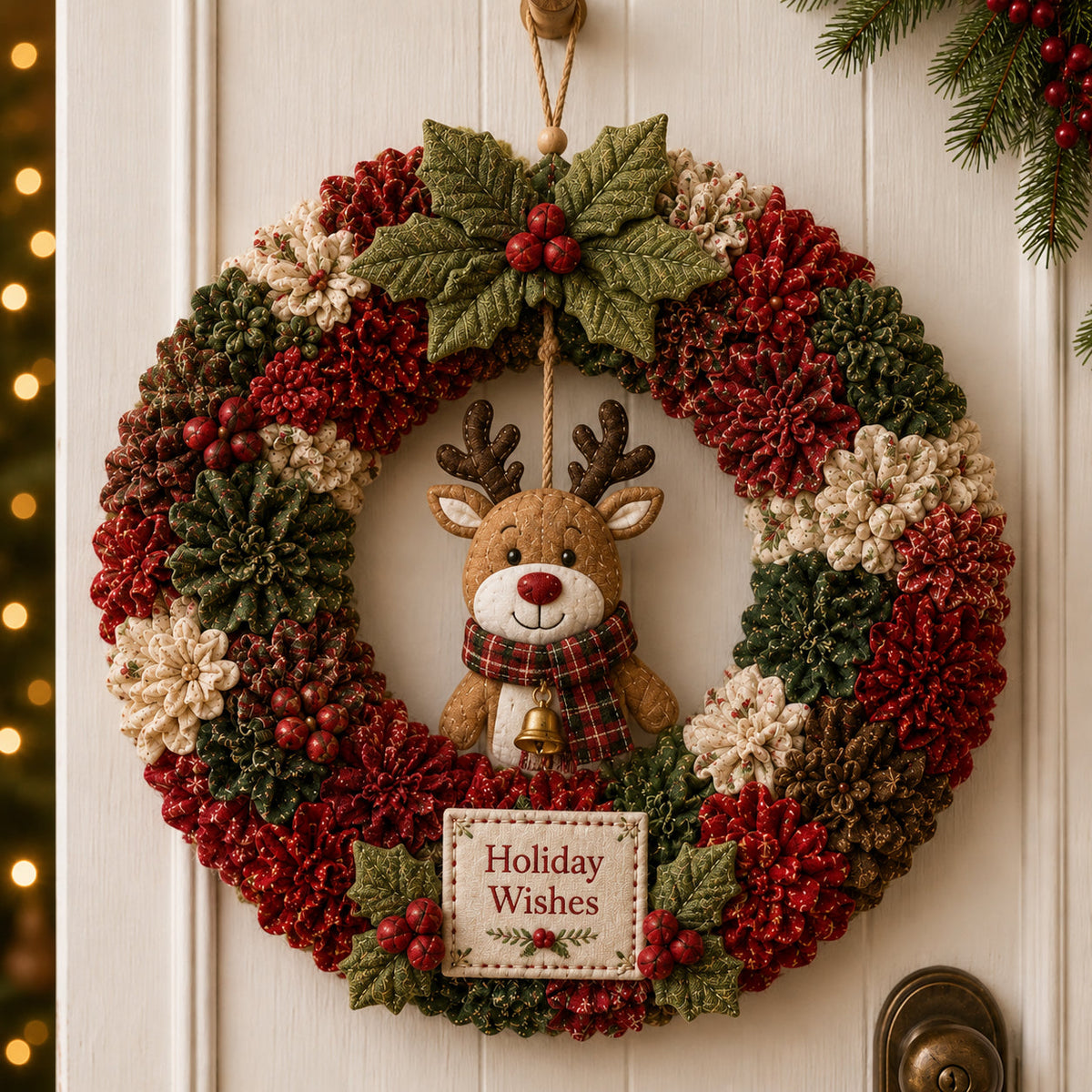 🔥70% Off Last Day -🎄 3D Fabric Poke Wreath DIY Kit