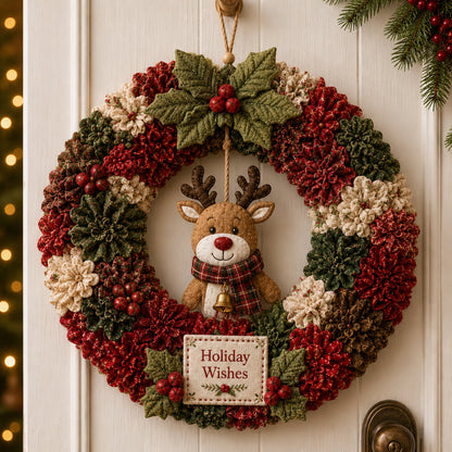 🔥70% Off Last Day -🎄 3D Fabric Poke Wreath DIY Kit