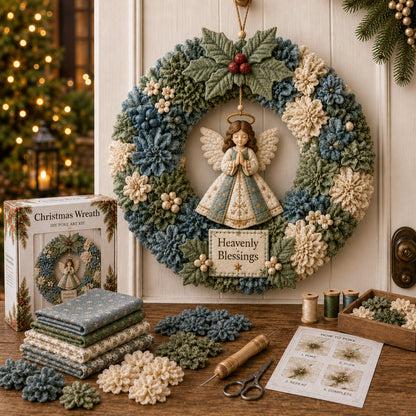 🔥70% Off Last Day -🎄 3D Fabric Poke Wreath DIY Kit