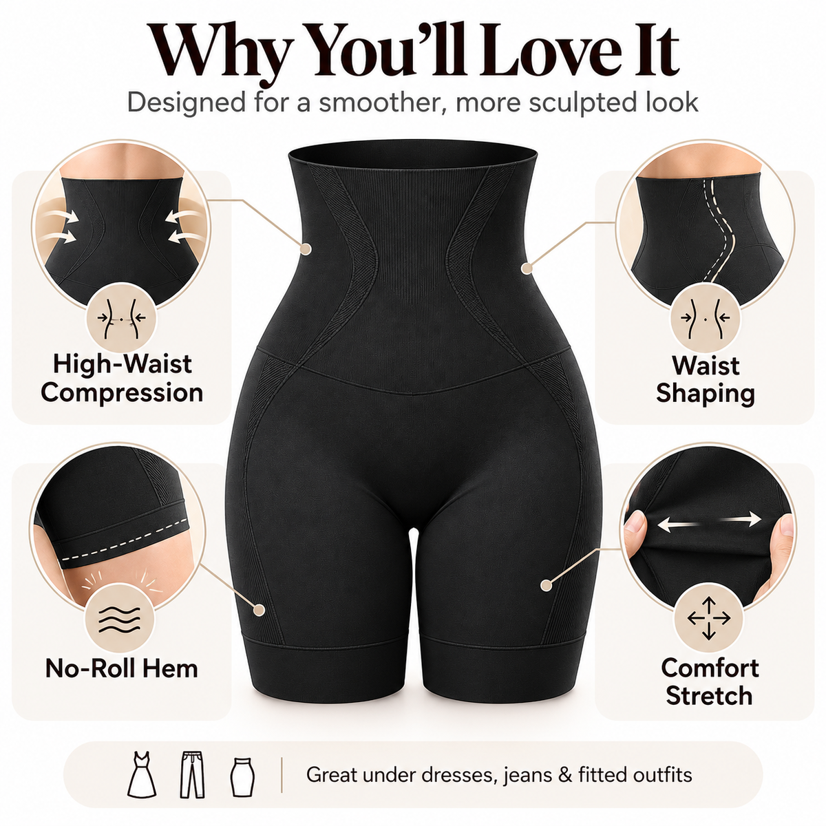 🎄Last day for 70% off🎄Women's Tummy Control Butt-Lifting Shapewear