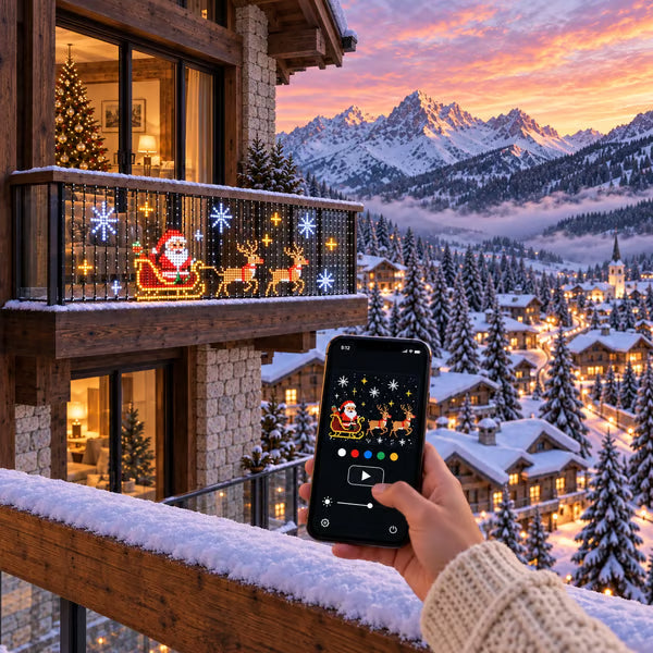 🔥 SPECIAL OFFER | 🎄✨Christmas Smart LED Curtain Lights | App-Controlled Animated Christmas Wall Display ✨