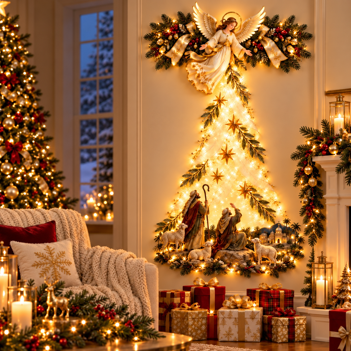 ✨Last Day 70% OFF✨✝️ Bethlehem Star of Faith™ – Lighted Nativity Wall Decor