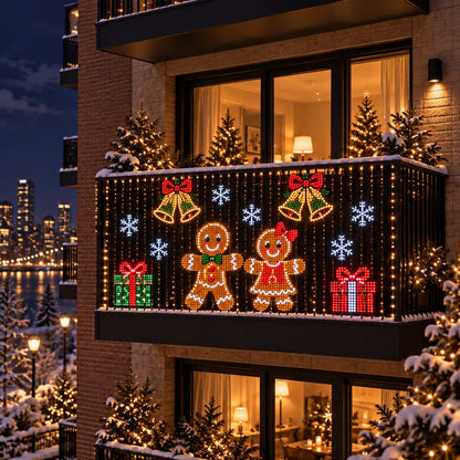 🔥 SPECIAL OFFER | 🎄✨Christmas Smart LED Curtain Lights | App-Controlled Animated Christmas Wall Display ✨