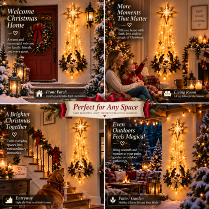 ✨Last Day 70% OFF✨✝️ Bethlehem Star of Faith™ – Lighted Nativity Wall Decor