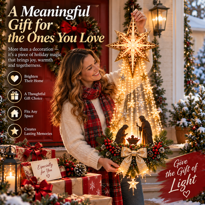 ✨Last Day 70% OFF✨✝️ Bethlehem Star of Faith™ – Lighted Nativity Wall Decor