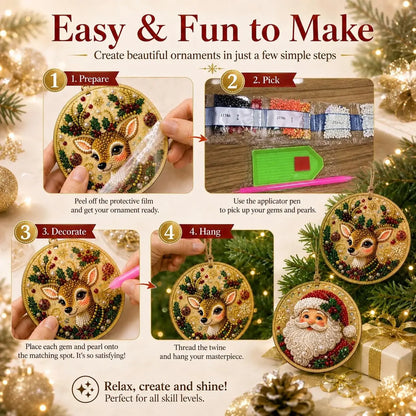 🎁 Free gift-Christmas DIY Diamond Painting Ornaments Kit