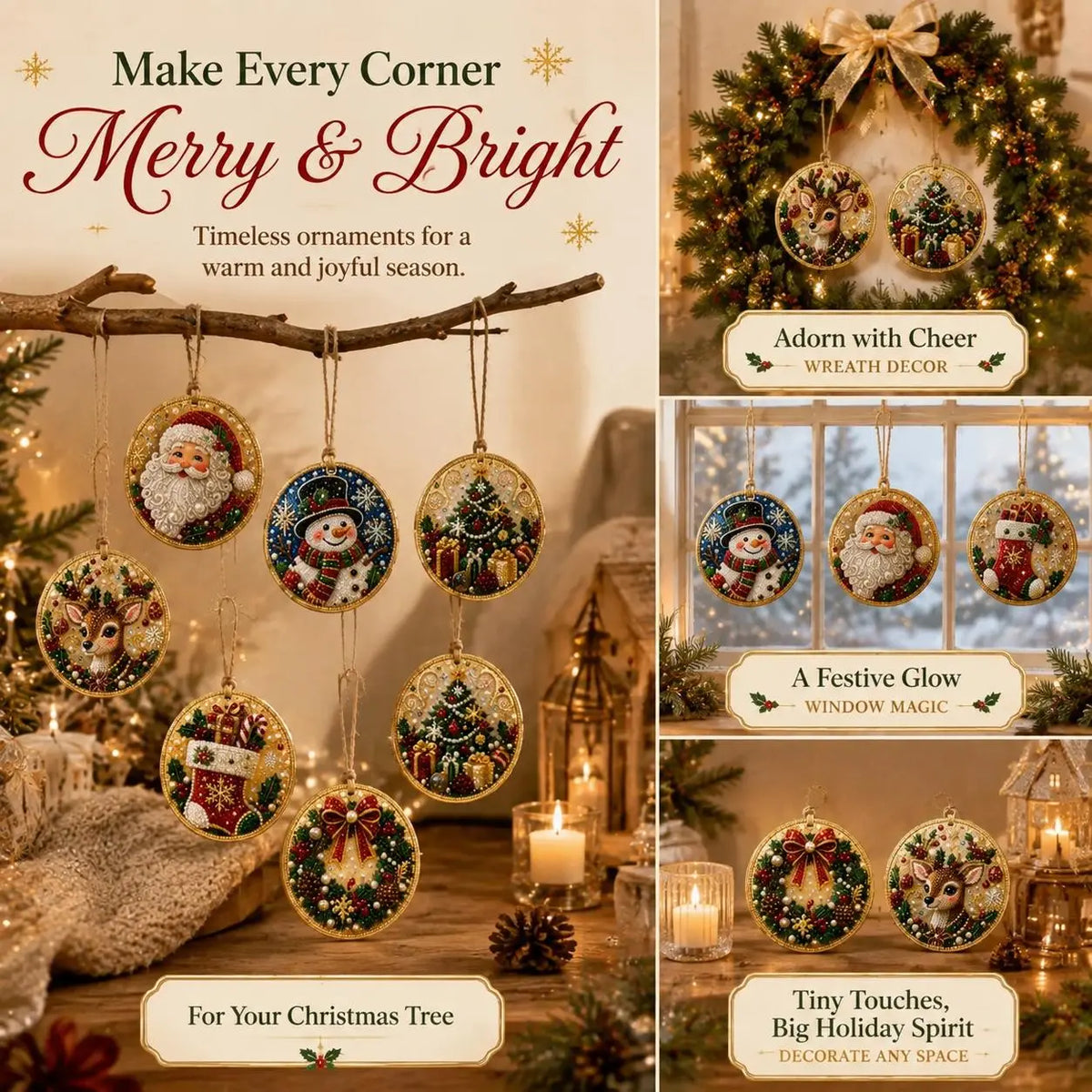 🎁 Free gift-Christmas DIY Diamond Painting Ornaments Kit