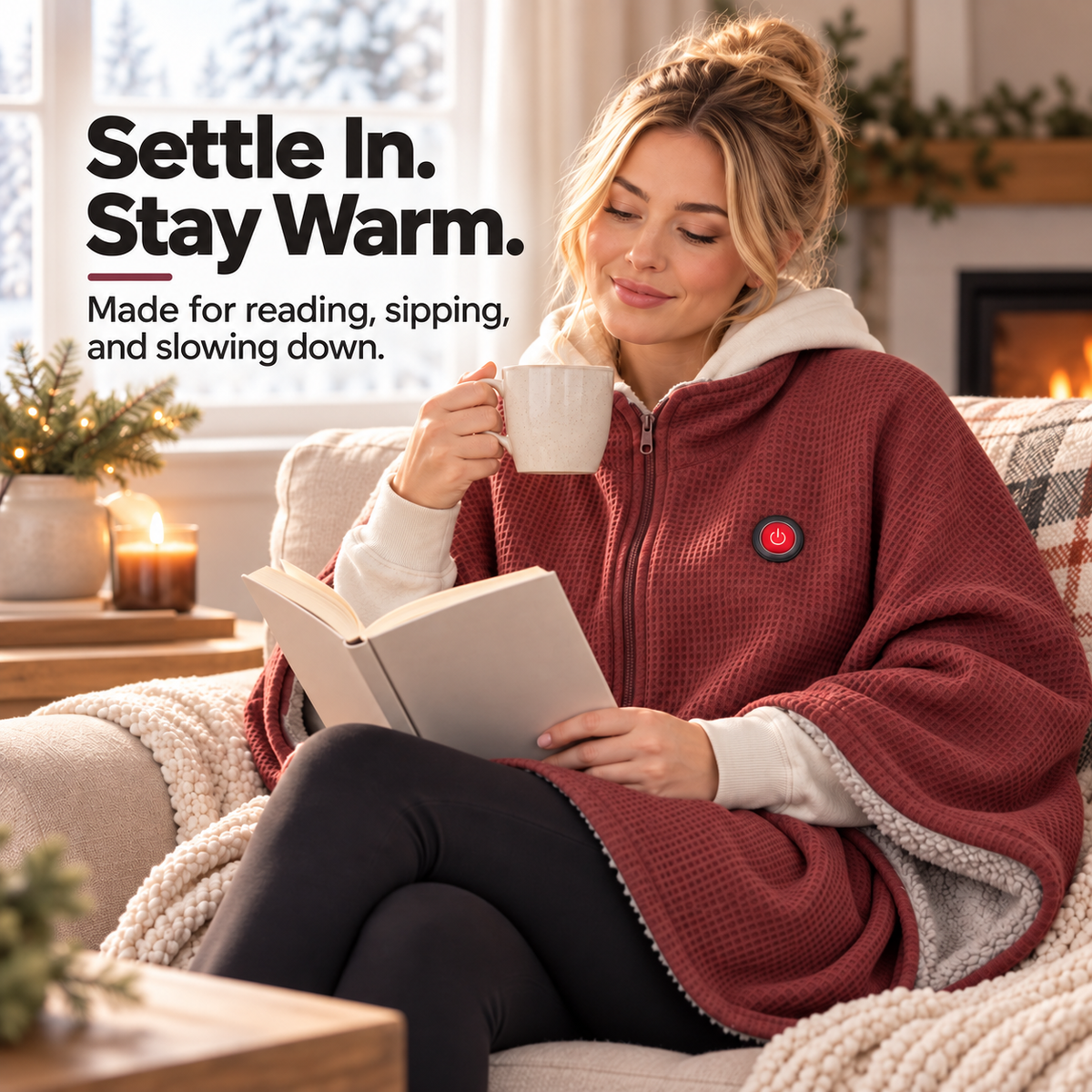 ✨Last Day 70% OFF✨🔥 Wearable Heated Blanket – Cozy Hands-Free Warmth
