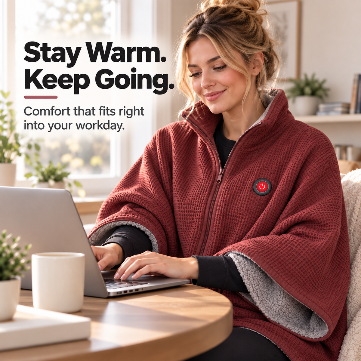 ✨Last Day 70% OFF✨🔥 Wearable Heated Blanket – Cozy Hands-Free Warmth
