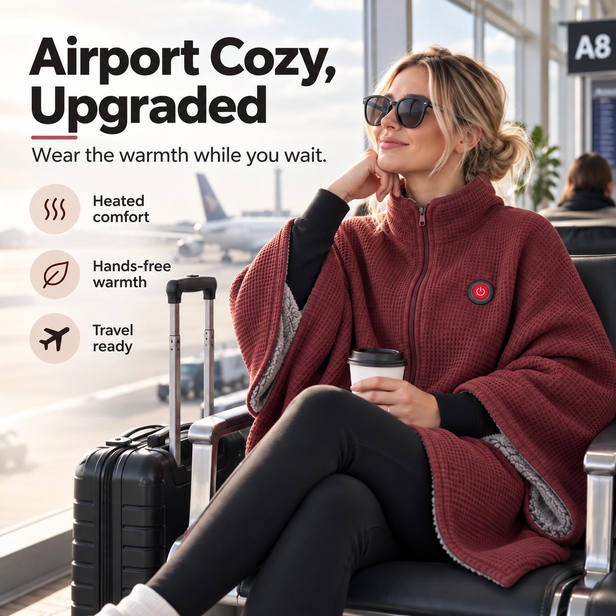 ✨Last Day 70% OFF✨🔥 Wearable Heated Blanket – Cozy Hands-Free Warmth